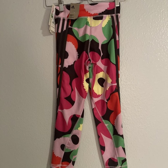NWT Adidas Girl's Adidas x Marimekko Believe This Aeroready Leggings Size Small - Picture 7 of 13